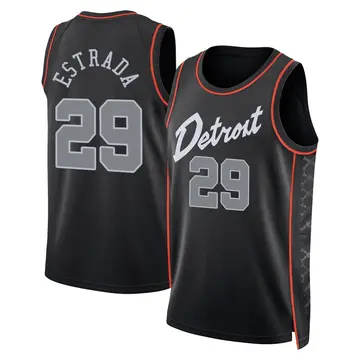 Detroit Pistons Aaron Estrada 2023/24 City Edition Jersey - Men's Swingman Black