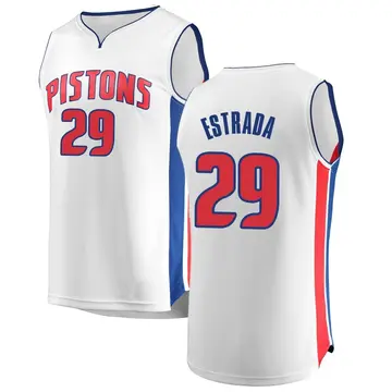 Detroit Pistons Aaron Estrada Jersey - Association Edition - Men's Fast Break White