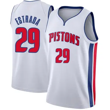 Detroit Pistons Aaron Estrada Jersey - Association Edition - Men's Swingman White