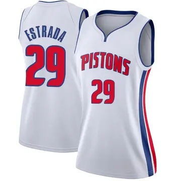 Detroit Pistons Aaron Estrada Jersey - Association Edition - Women's Swingman White