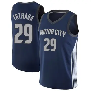 Detroit Pistons Aaron Estrada Jersey - City Edition - Men's Swingman Navy