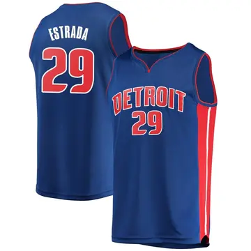 Detroit Pistons Aaron Estrada Jersey - Icon Edition - Men's Fast Break Blue