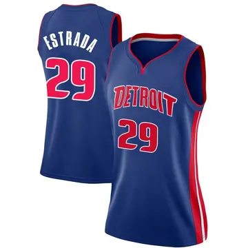 Detroit Pistons Aaron Estrada Jersey - Icon Edition - Women's Swingman Blue