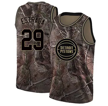 Detroit Pistons Aaron Estrada Realtree Collection Jersey - Men's Swingman Camo