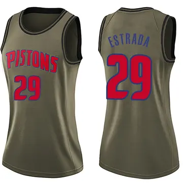 Detroit Pistons Aaron Estrada Salute to Service Jersey - Women's Swingman Green