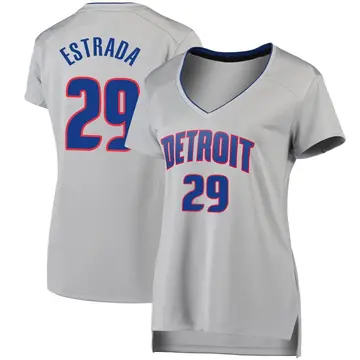 Detroit Pistons Aaron Estrada Silver Jersey - Statement Edition - Women's Fast Break