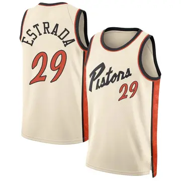 Detroit Pistons Aaron Estrada Tan 2024/25 City Edition Jersey - Men's Swingman