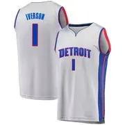 Detroit Pistons Allen Iverson Alternate Jersey - Statement Edition - Youth Fast Break Gray