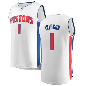 Detroit Pistons Allen Iverson Jersey - Association Edition - Men's Fast Break White