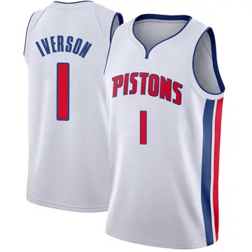 Detroit Pistons Allen Iverson Jersey - Association Edition - Men's Swingman White