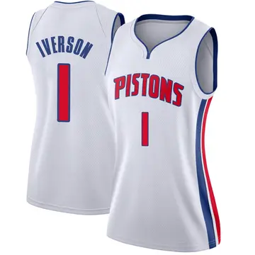 Detroit Pistons Allen Iverson Jersey - Association Edition - Women's Swingman White