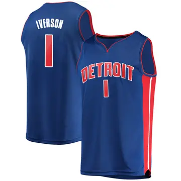 Detroit Pistons Allen Iverson Jersey - Icon Edition - Men's Fast Break Blue