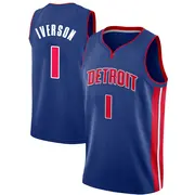 Detroit Pistons Allen Iverson Jersey - Icon Edition - Men's Swingman Blue