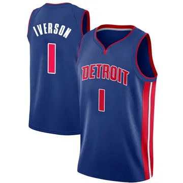 Detroit Pistons Allen Iverson Jersey - Icon Edition - Men's Swingman Blue