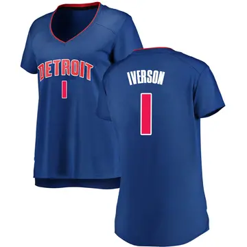 Detroit Pistons Allen Iverson Jersey - Icon Edition - Women's Fast Break Royal