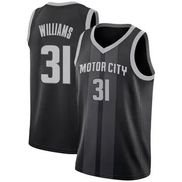 Detroit Pistons Alondes Williams 2018/19 Jersey - City Edition - Men's Swingman Black