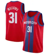 Detroit Pistons Alondes Williams 2019/20 Finished Jersey - City Edition - Men's Swingman Red