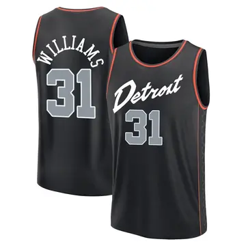 Detroit Pistons Alondes Williams 2023/24 City Edition Jersey - Men's Fast Break Black