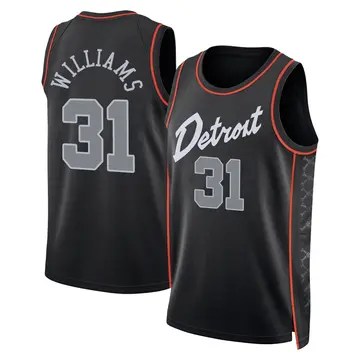 Detroit Pistons Alondes Williams 2023/24 City Edition Jersey - Men's Swingman Black