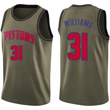 Detroit Pistons Alondes Williams Salute to Service Jersey - Men's Swingman Green