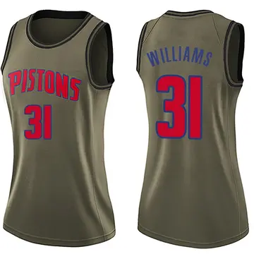 Detroit Pistons Alondes Williams Salute to Service Jersey - Women's Swingman Green