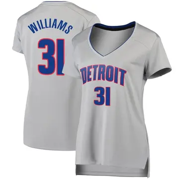 Detroit Pistons Alondes Williams Silver Jersey - Statement Edition - Women's Fast Break