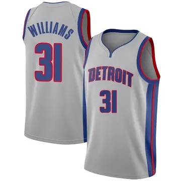 Detroit Pistons Alondes Williams Silver Jersey - Statement Edition - Youth Swingman