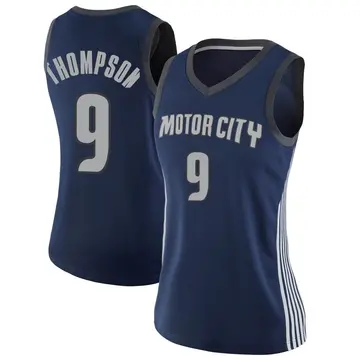 Detroit Pistons Ausar Thompson Jersey - City Edition - Women's Swingman Navy