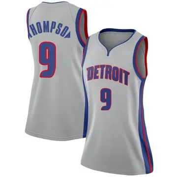 Detroit Pistons Ausar Thompson Silver Jersey - Statement Edition - Women's Swingman