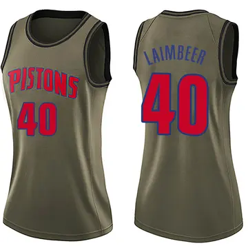 Male Bill Laimbeer #40 Detroit Pistons Swingman Throwback White