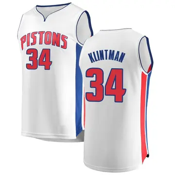 Detroit Pistons Bobi Klintman Jersey - Association Edition - Men's Fast Break White