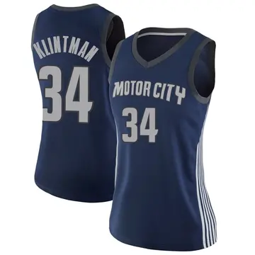 Detroit Pistons Bobi Klintman Jersey - City Edition - Women's Swingman Navy