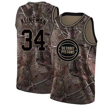 Detroit Pistons Bobi Klintman Realtree Collection Jersey - Men's Swingman Camo