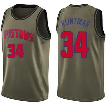 Detroit Pistons Bobi Klintman Salute to Service Jersey - Men's Swingman Green