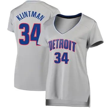 Detroit Pistons Bobi Klintman Silver Jersey - Statement Edition - Women's Fast Break