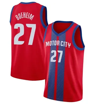 Detroit Pistons Buddy Boeheim 2019/20 Finished Jersey - City Edition - Men's Swingman Red