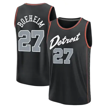 Detroit Pistons Buddy Boeheim 2023/24 City Edition Jersey - Men's Fast Break Black