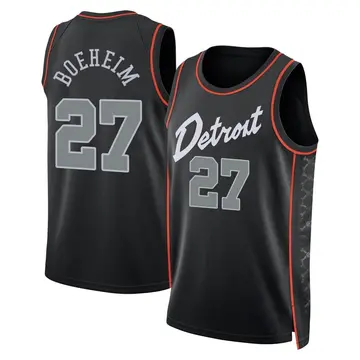 Detroit Pistons Buddy Boeheim 2023/24 City Edition Jersey - Men's Swingman Black