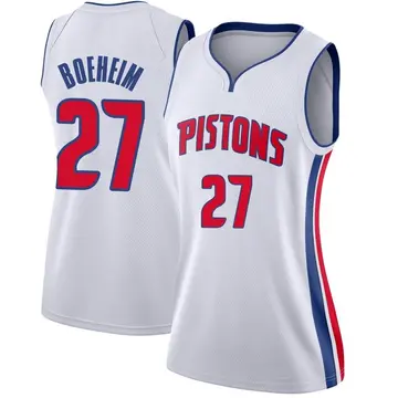 Detroit Pistons Buddy Boeheim Jersey - Association Edition - Women's Swingman White