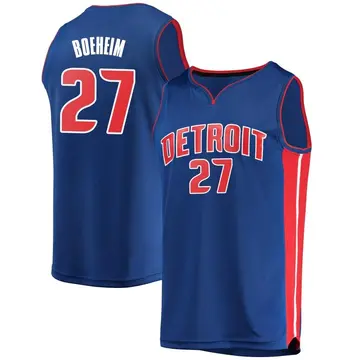 Detroit Pistons Buddy Boeheim Jersey - Icon Edition - Men's Fast Break Blue