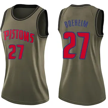 Detroit Pistons Buddy Boeheim Salute to Service Jersey - Women's Swingman Green