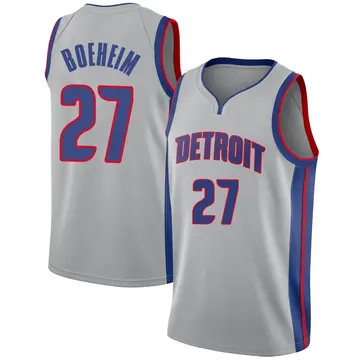 Detroit Pistons Buddy Boeheim Silver Jersey - Statement Edition - Men's Swingman