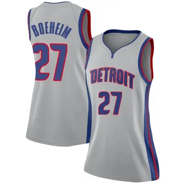 Detroit Pistons Buddy Boeheim Silver Jersey - Statement Edition - Women's Swingman