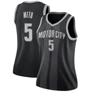 Detroit Pistons Chimezie Metu 2018/19 Jersey - City Edition - Women's Swingman Black