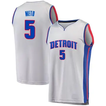 Detroit Pistons Chimezie Metu Alternate Jersey - Statement Edition - Men's Fast Break Gray