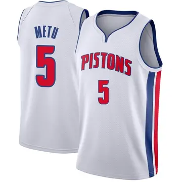 Detroit Pistons Chimezie Metu Jersey - Association Edition - Men's Swingman White