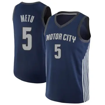 Detroit Pistons Chimezie Metu Jersey - City Edition - Men's Swingman Navy