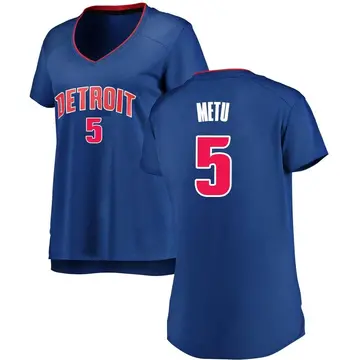 Detroit Pistons Chimezie Metu Jersey - Icon Edition - Women's Fast Break Royal