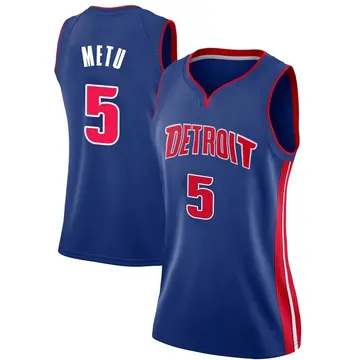 Detroit Pistons Chimezie Metu Jersey - Icon Edition - Women's Swingman Blue