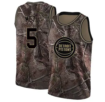 Detroit Pistons Chimezie Metu Realtree Collection Jersey - Men's Swingman Camo